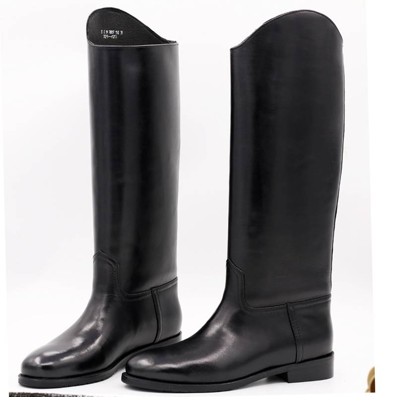 American imported male high boots, leather leather German World War II chief boots and knee leather boots plus velvet cotton boots in autumn and winter