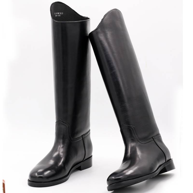 American imported male high boots, leather leather German World War II chief boots and knee leather boots plus velvet cotton boots in autumn and winter