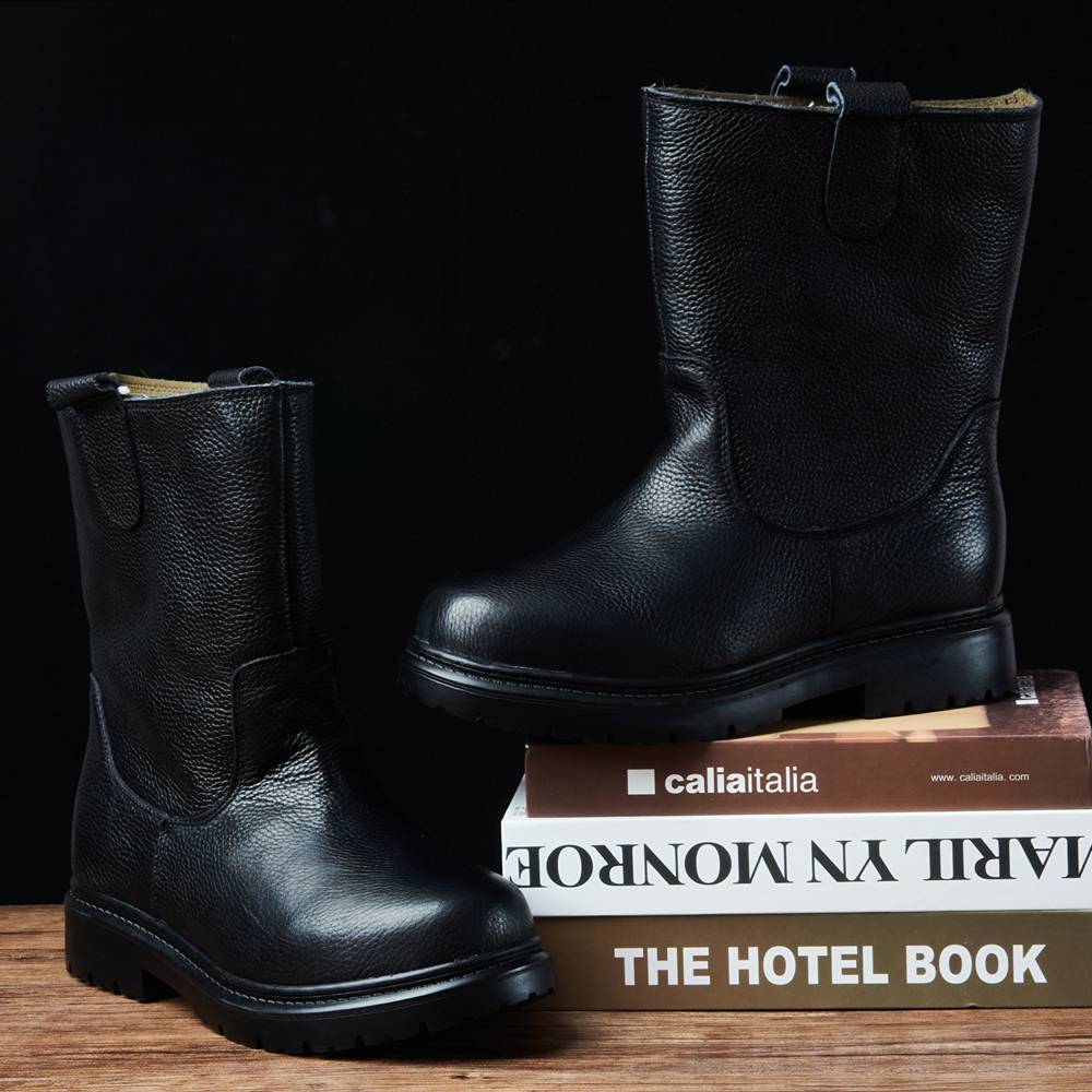 Guteter Leather Boots Northeast Snow Boots Men's Boots Terminal Fur Together Wool Spring Single Shoes Single High Martin Boots