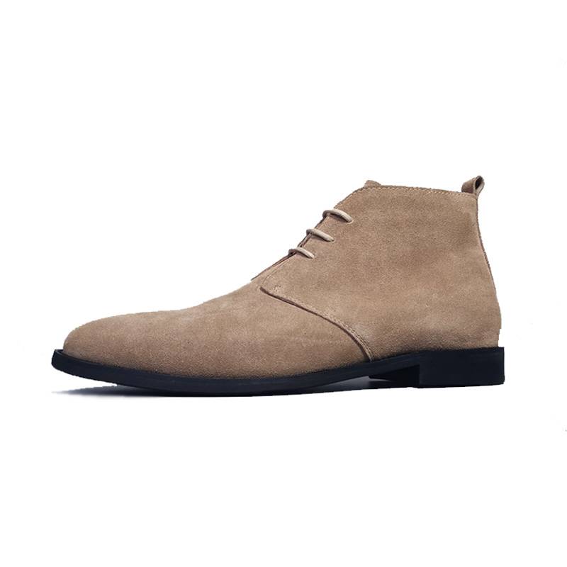 Chukka leather handmade anti -fleece desert boots men's business casual leather boots outdoor British retro Martin short boots