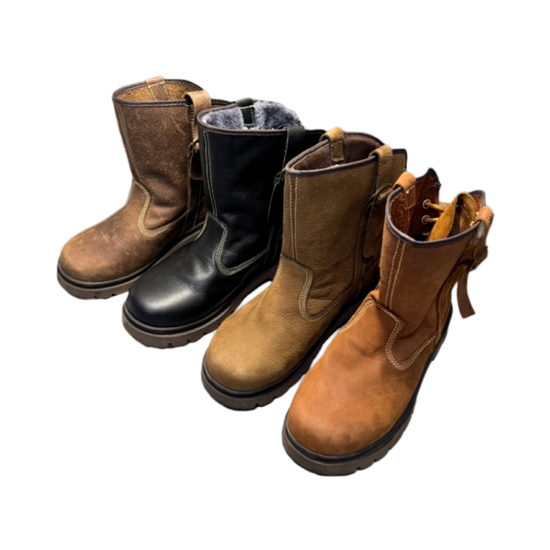 Cowlide Mongolian Boots Motorcycle Boots Wide Martin Boots Workers Spring and Autumn Horse Boots Leather denim short boots Knight Boots