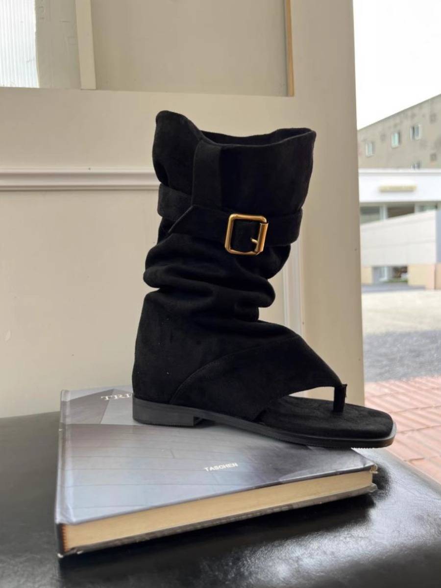 Holding toe Land Summer 2024 New Marad Pants Pipe Boots Boomia Beach increased Roman sandals female