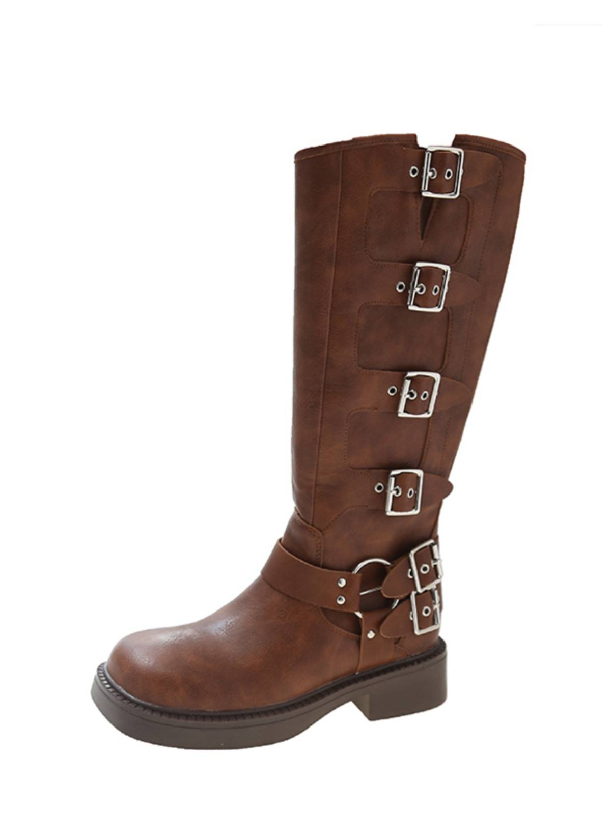MIU Family Knight Boot Boots Black Rough Iel Boots Women 2024 Retro Shop Boots Western denim boots in western