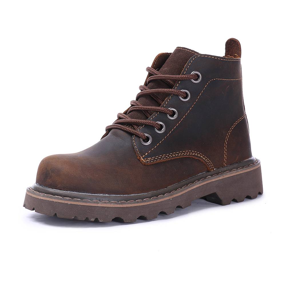 Cowhide Martin Boots Leather Boots Leather Women Boots Retro Permanent Boots Trend Workers Waterproof Waterproof Waterproof Boots Men's locomotive Boots