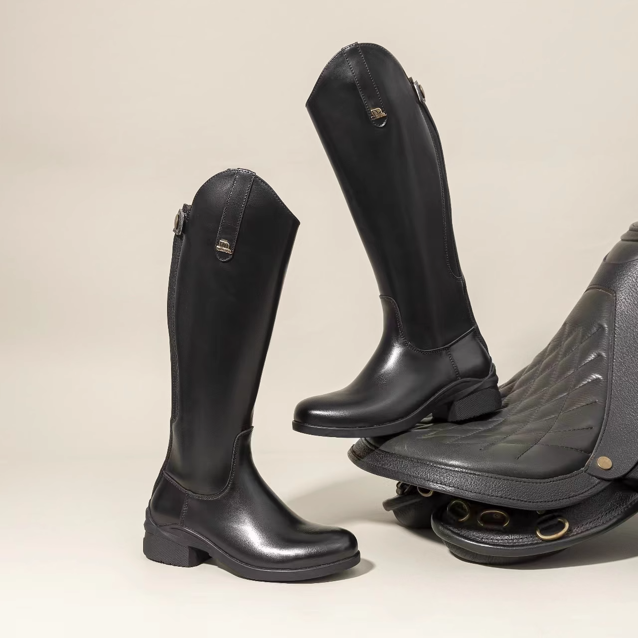 First layer Cowhide Professional Equestrian Boots Children's Horse Riding Training Competition Real Cater Adult Knight Boots