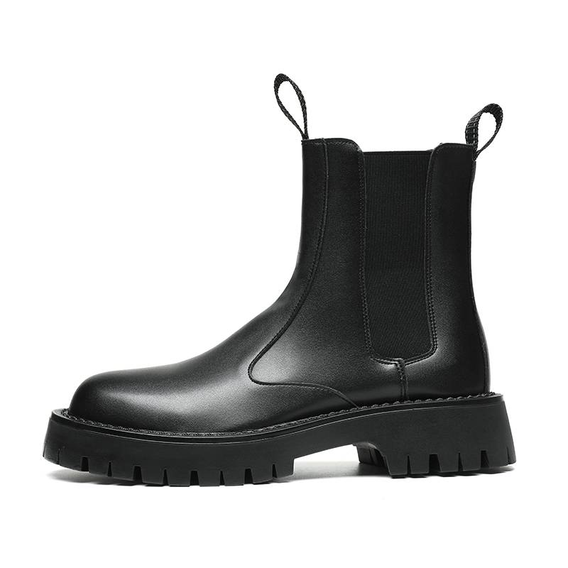 Chelsea boots men's high -top leather shoes smoke boots Binglun autumn Martin boots men's summer breathable black boots men