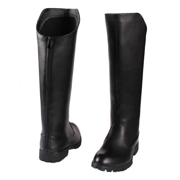 Spring boots high boots men's boots plus velvet leather boots ride boots school flag boots leisure leather boots