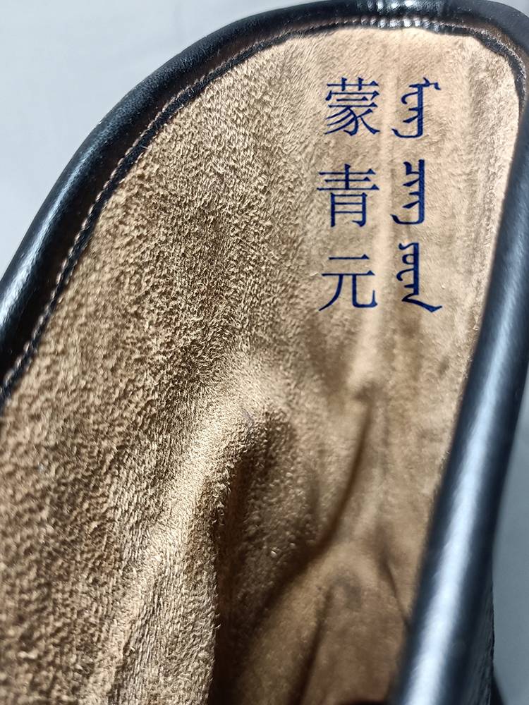 Men's middle tube nation head layer cowhide pressure flower round head sleeve casual, wear -resistant, anti -slip comfortable monocular boots