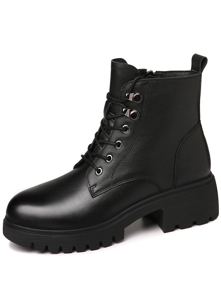 Rich Bird Martin Boots Female thick soled shoes 2024 new leather shoes and horse boots leather mother shoes spring and autumn single shoes and short boots