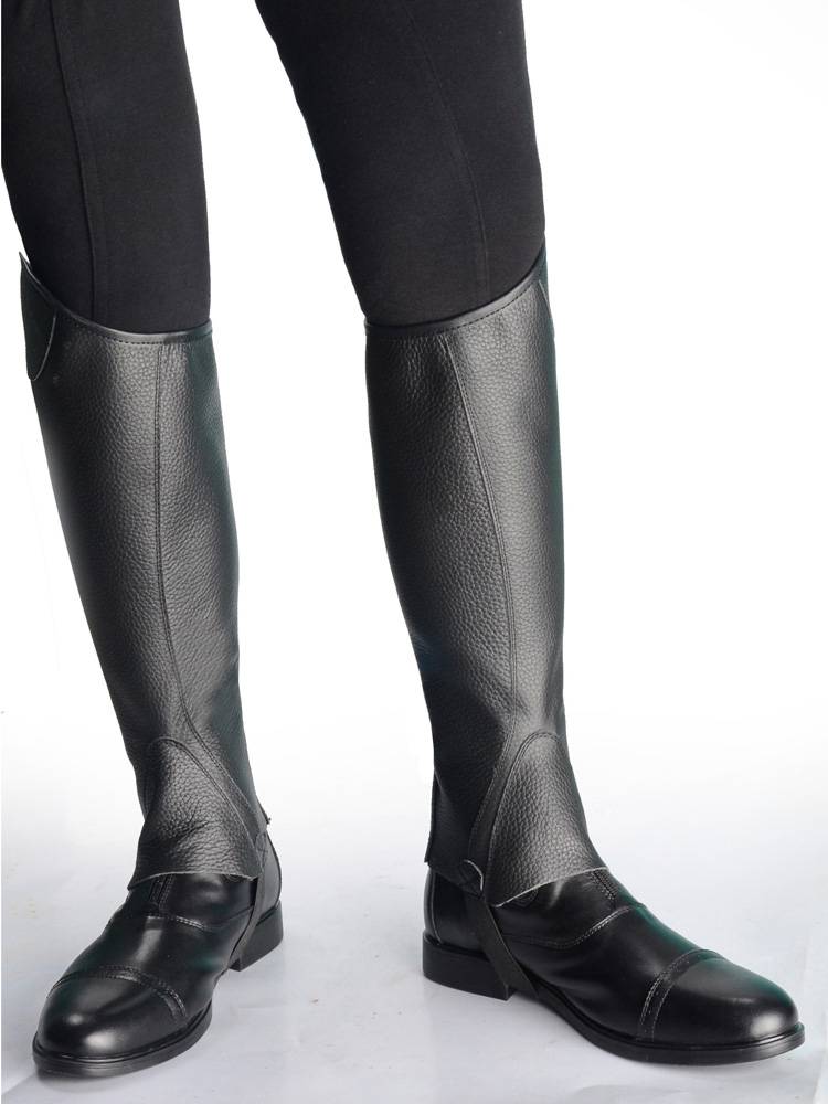 Leather equestrian products horse boots, legs, super fibrous adult children, ride, Chapus cowhide comfort, breathable and wear -resistant