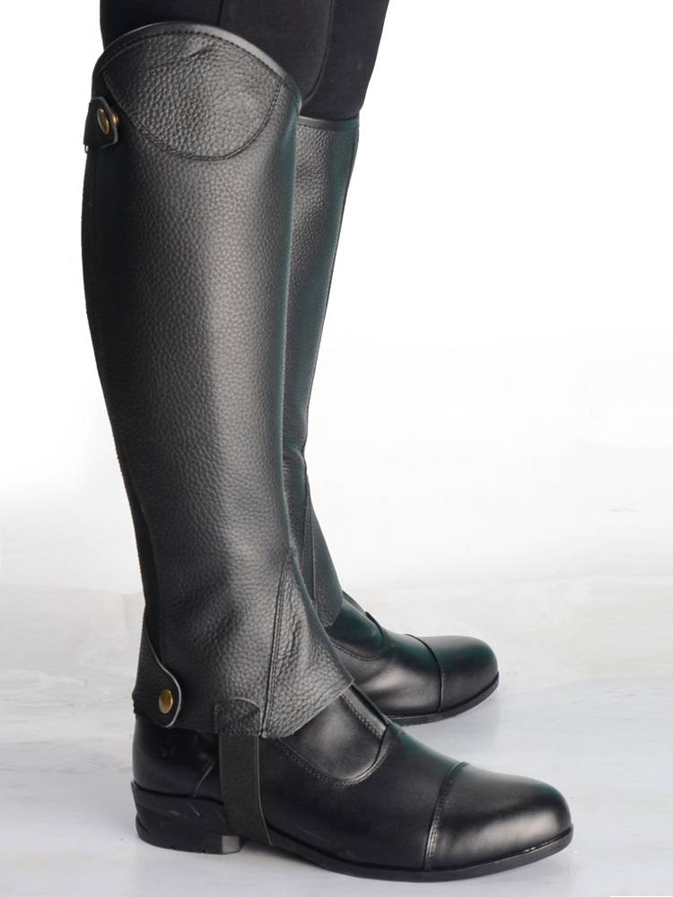 Leather equestrian products horse boots, legs, super fibrous adult children, ride, Chapus cowhide comfort, breathable and wear -resistant