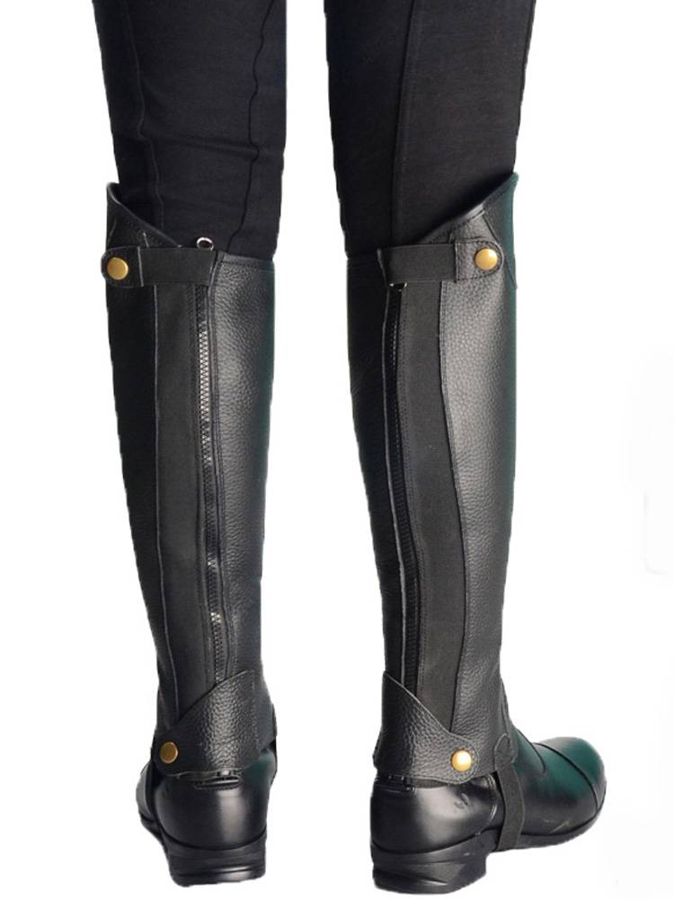 Leather equestrian products horse boots, legs, super fibrous adult children, ride, Chapus cowhide comfort, breathable and wear -resistant