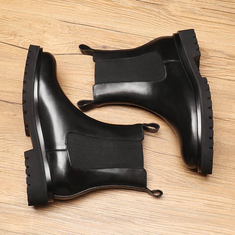 Cowhide Martin Boots Male Solder Locomotive Leather Boot Boots Single Boots Men's Boots Male Boots denim Knight Boots Chelsea Boots