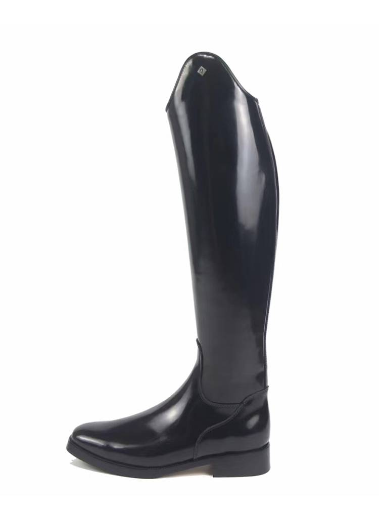 All -leather equestrian boots German -style dancing horse boots hard tube men's and women's knock -in front zip zipper size customization