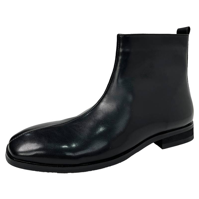 XXS STUDIO genuine leather texture ~ Korean version of tide square head boots men's plus cageci boots simplicity Martin boots