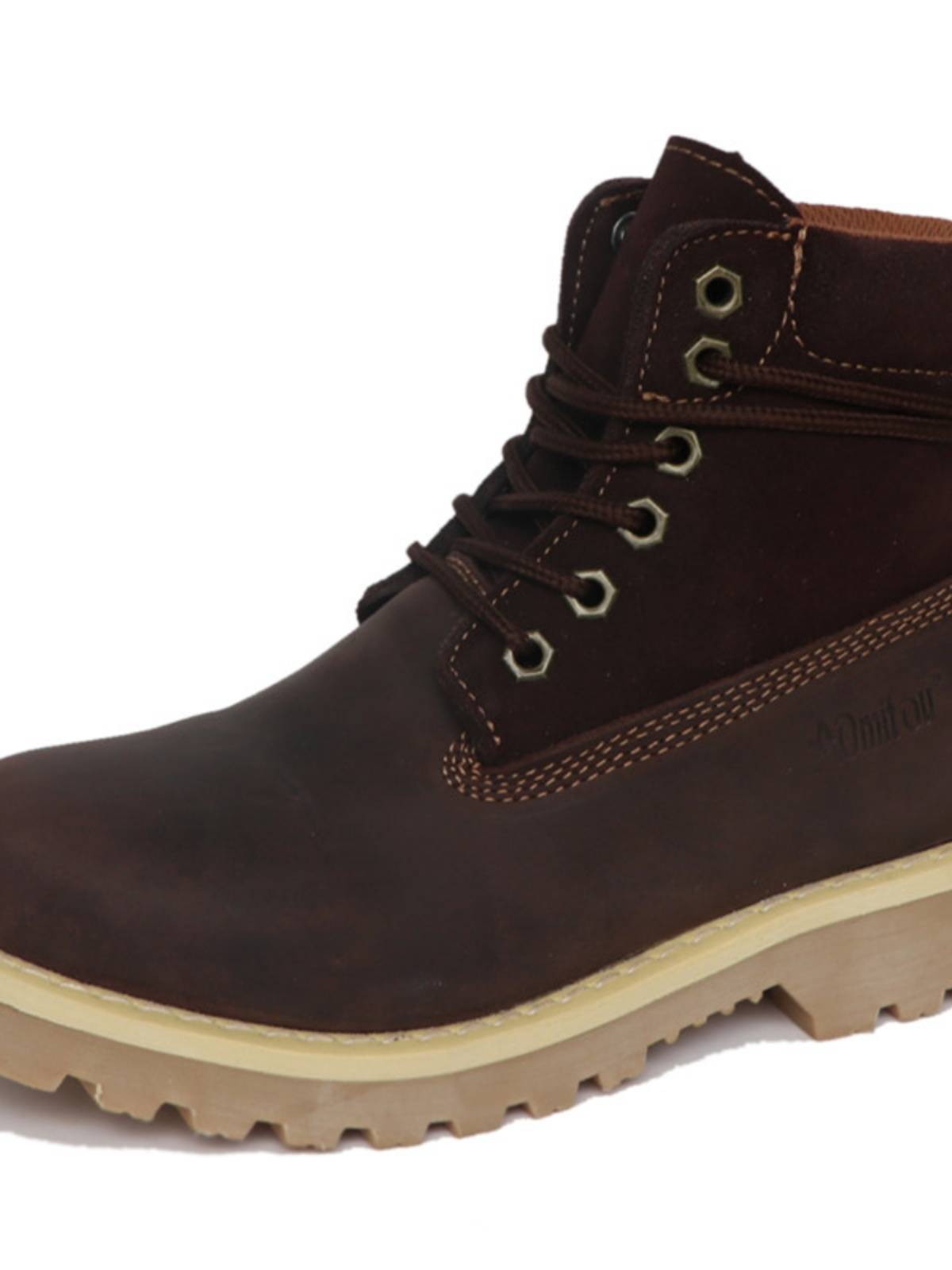 Templim Martin Boot Retro Sandproof Water Boot Waterproof Boots Desert Boots Cowhide Locomotive Boots Round -headed couple boots