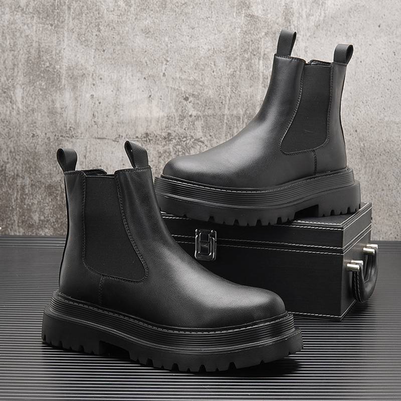 White Chelsea boots male 2024 spring new breathable in the air -to -bottom short boots men's internal increase Martin boots