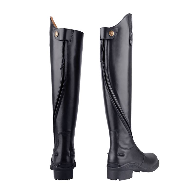 Cowhide Equestrian boots Riding men and women stringing zipper anti -skating boots bar boots Rock horse horses 8106101