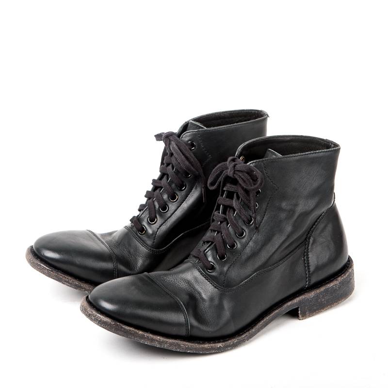 play!Wash and make old!Handmade calf leather lace -up horse boots men's autumn and winter Martin boots in martial arts boots