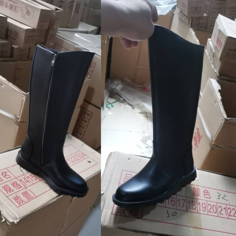 New men's and women's high boots, boots, flag -raised boots, honor guards, boots, spring performances, British boots drum band boots