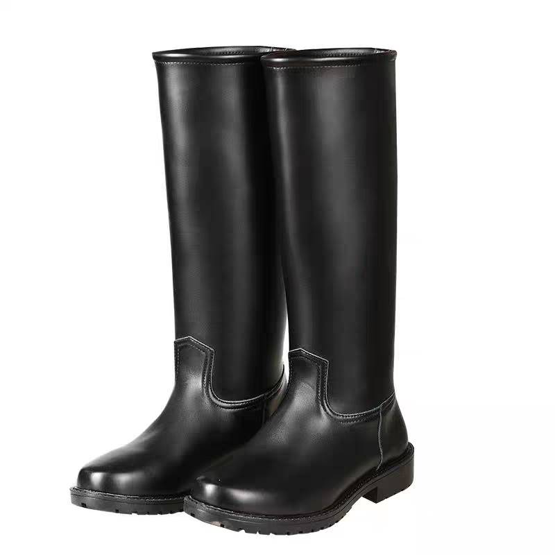 New men's and women's high boots, boots, flag -raised boots, honor guards, boots, spring performances, British boots drum band boots