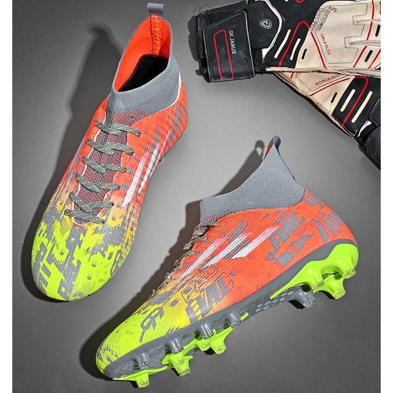 Messi C Ronaldo Falcon X19 high -top football shoes male and female crushing TF children's long nail assassin 145 training shoes