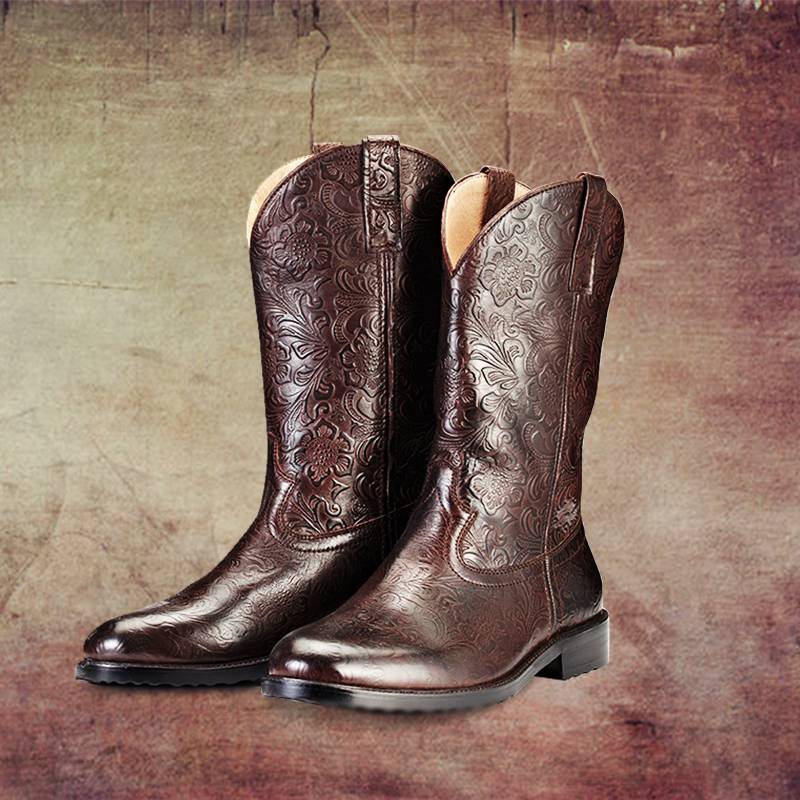 Dundee specializes in oxen-skin mid-skin horse boots for male and female hand-made western cowboy boots with Harley boots
