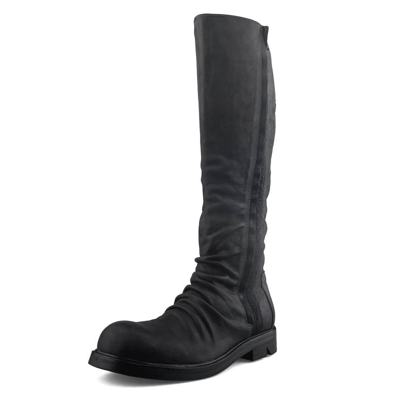 Naose Western denim boots horse boots men's Martin boots boots over knee boots men's boots COSPLAY shoes boots