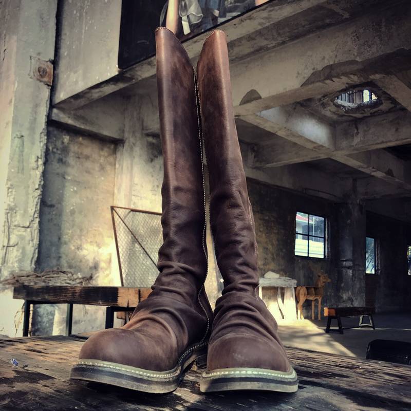 Naose Western denim boots horse boots men's Martin boots boots over knee boots men's boots COSPLAY shoes boots