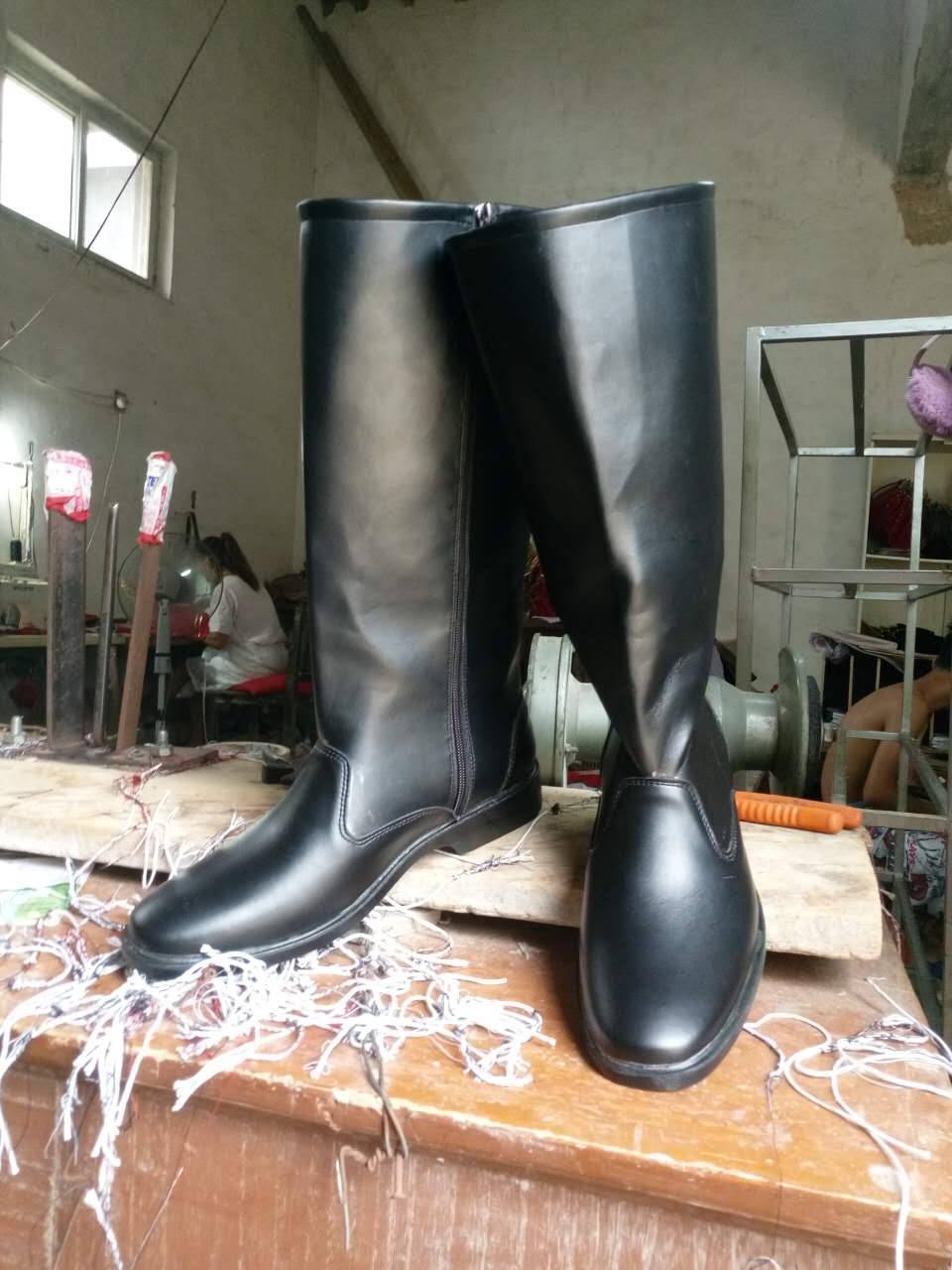 The new long horse boots, high boots, riding boots, men's and women's stage performances, boots, men and women plus velvet high boots