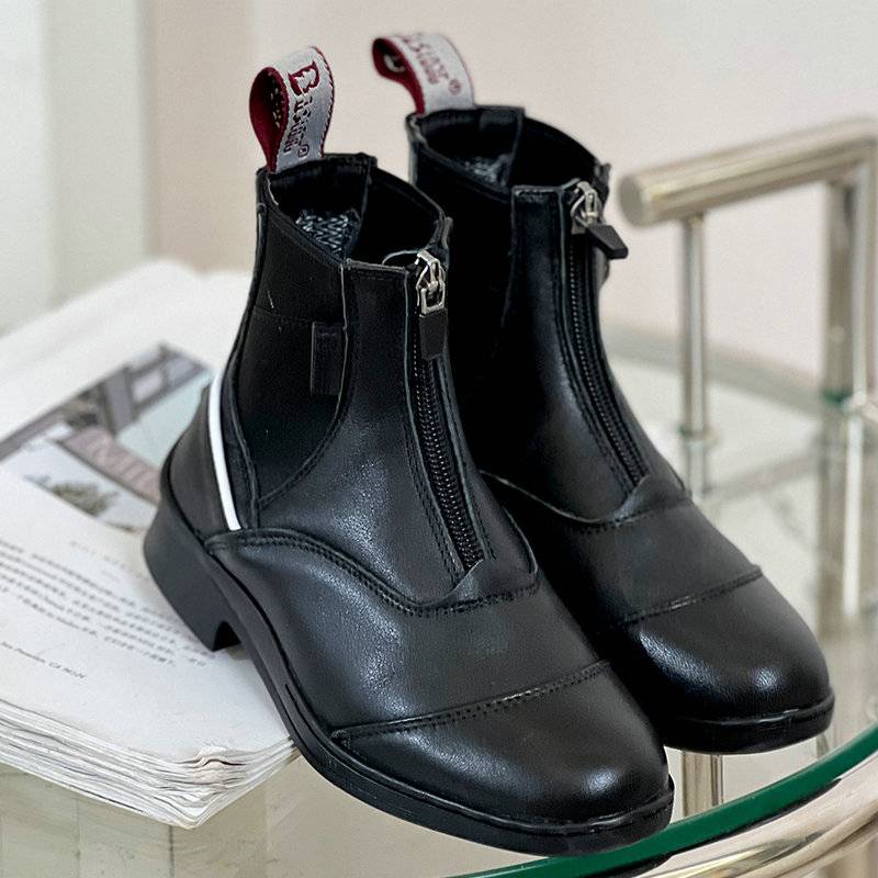 Children's equestrian boots, horse boots, breathable comfortable riding short boots short equestrian boots, leather children's horse riding equipment