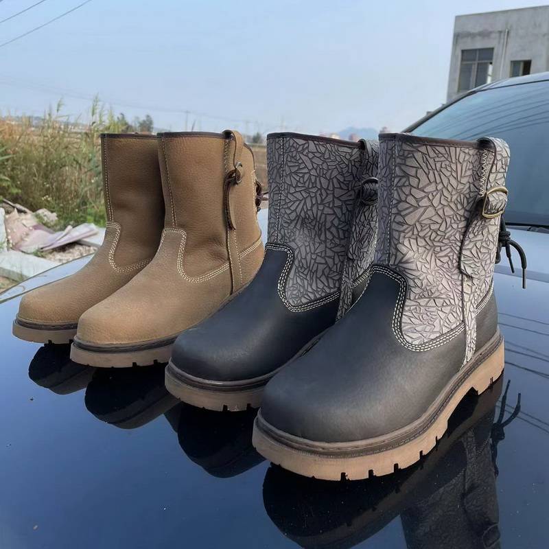 Special offer cowhide Mongolian boots motorcycle boots trendy Martin boot boot boots breathable horse boots leather denim short boots Knight boots