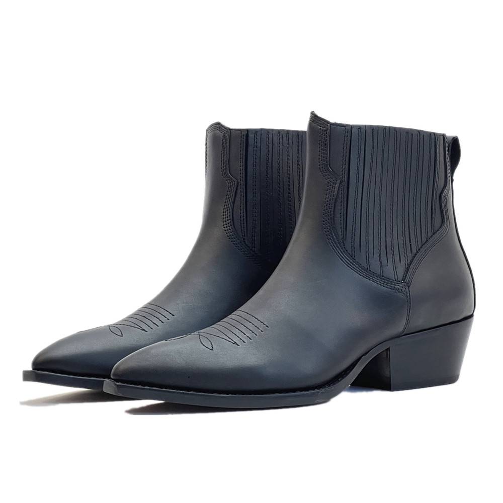 Specials Welfare Black Cowee Polaries Western denim boots and short boots Knight Boots Chelsea locomotive boots men's boots