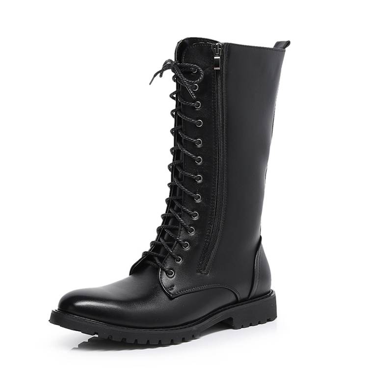 The new men's motorized boots are tall leather boots Martin boots boots ride ride ride boots Mongolian boots battle wolf boots