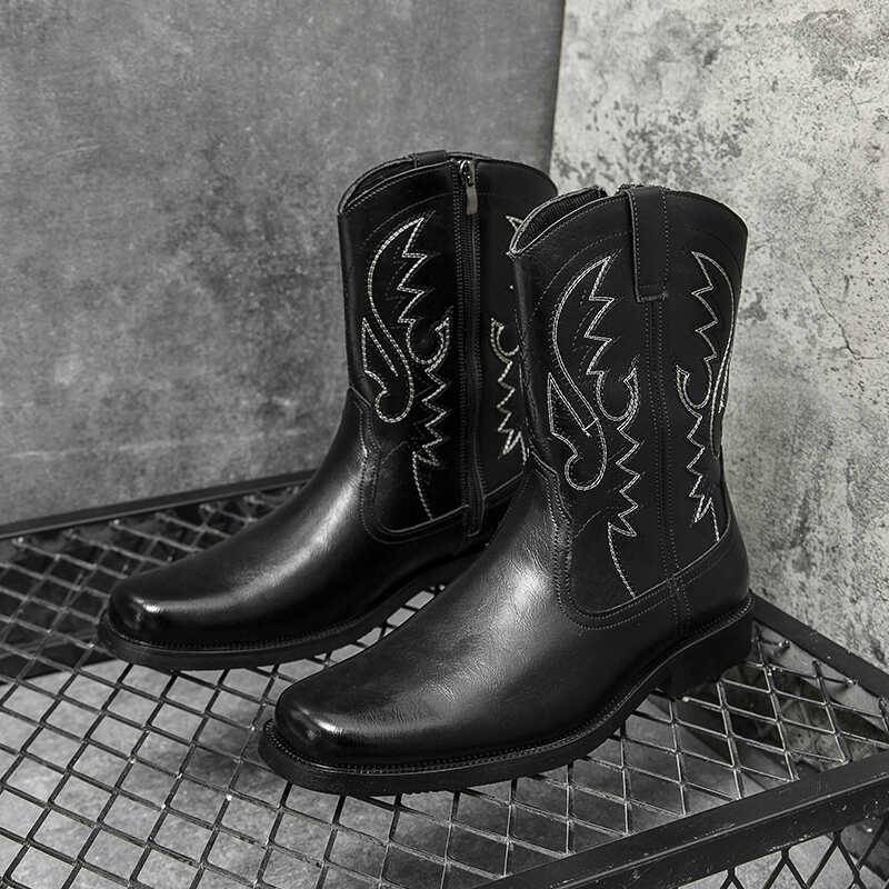 Martin's boots are tied to the western cowboy's boots