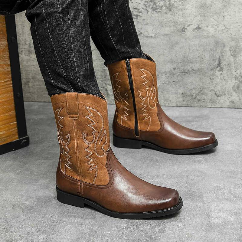 Martin's boots are tied to the western cowboy's boots
