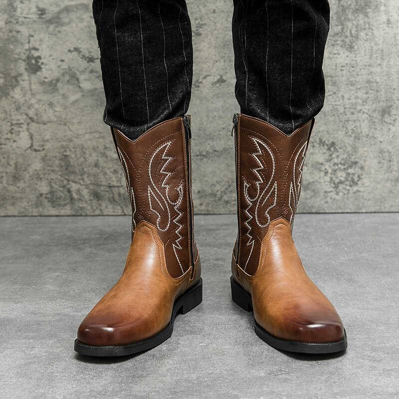 Martin's boots are tied to the western cowboy's boots