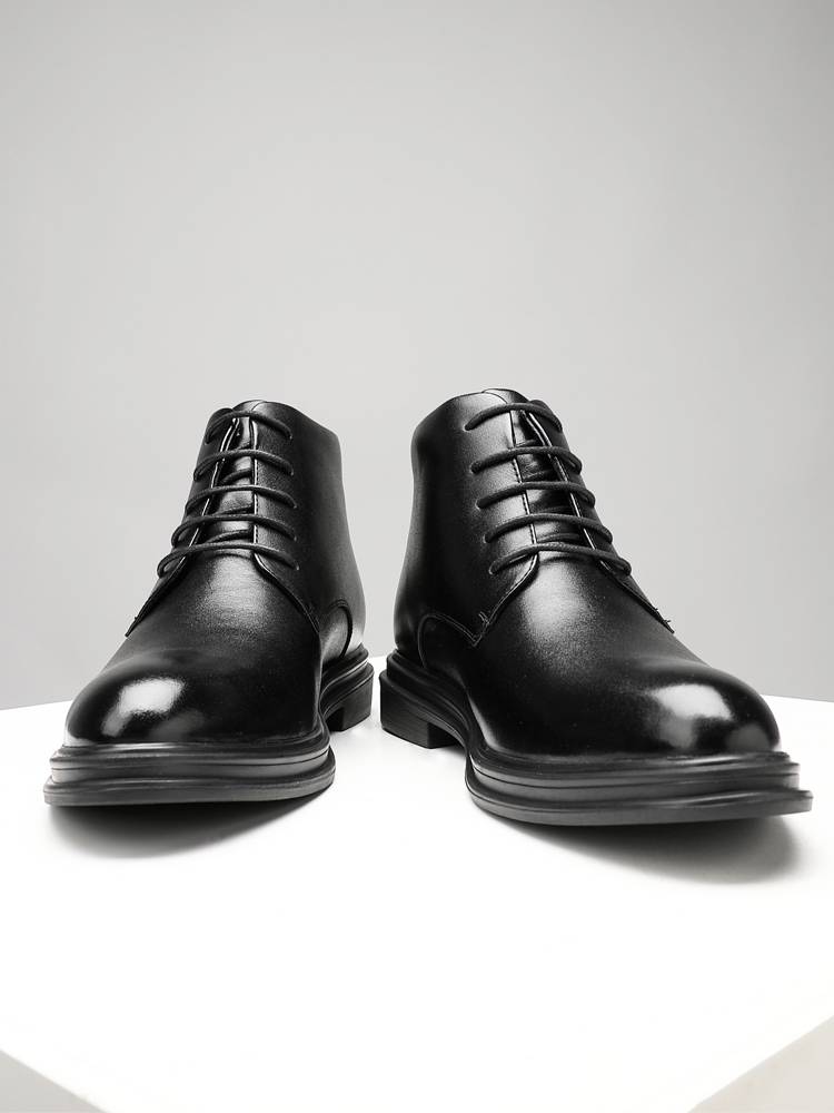 Inner increase Martin boots high -top leather shoes men's winter plus velvet British wind Chelsea boots leather boots
