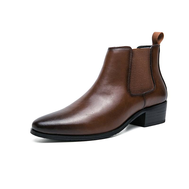 Termine Martin Boots Male British Korean version of the high -top hairstyle plus velvet leisure high -top shoes Chelsea boots