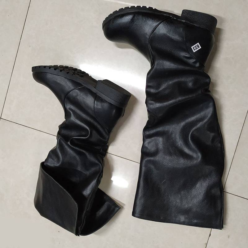 Link men's and women's boots large -size artificial leather medieval retro warrior boots cosplay props shoes