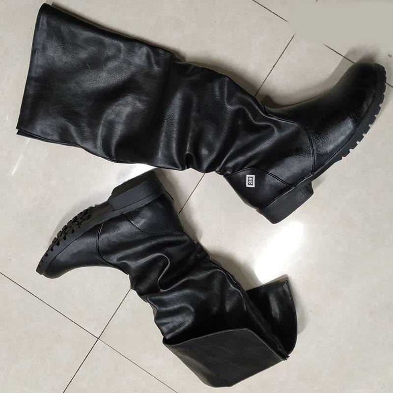 Link men's and women's boots large -size artificial leather medieval retro warrior boots cosplay props shoes