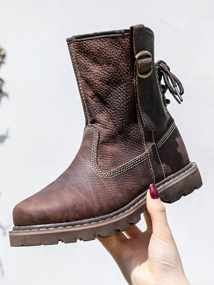 The Martin Boots Girl summers the British Knights' boots are short-skinned, Mongol boots