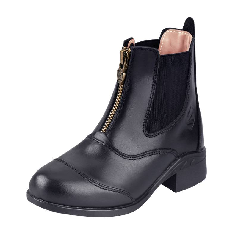 Cavassion Children's cowhide short boots Copper zipper soft leather barreal equestrian boots equestrian boots 8106028