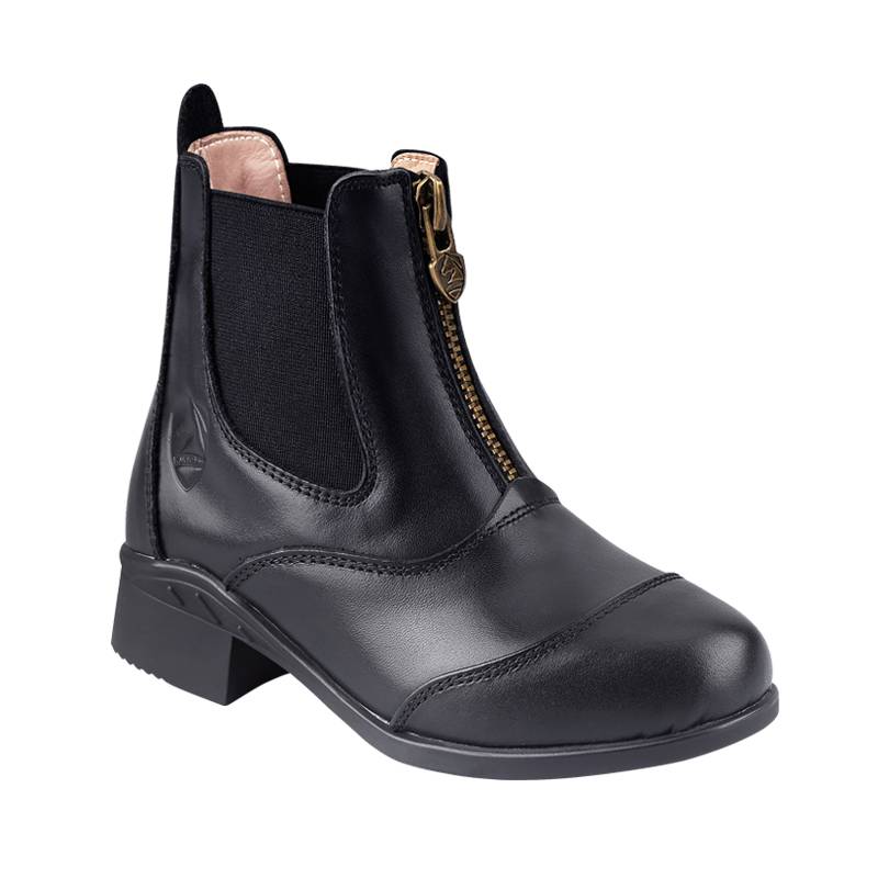 Cavassion Children's cowhide short boots Copper zipper soft leather barreal equestrian boots equestrian boots 8106028