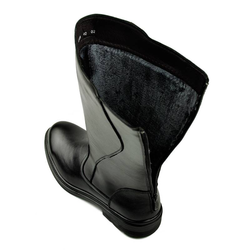 Black hair boots