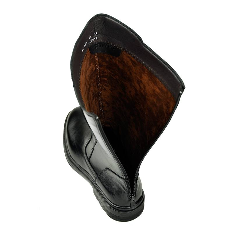 Black single boots