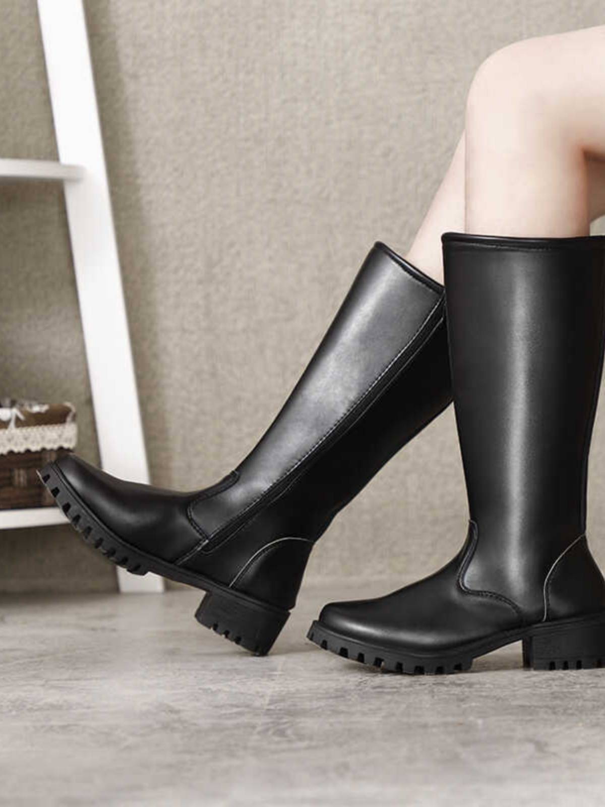 Men and women's leather boots men's shoes COSPLAY Anime Game Circuit Boots Ritual Boots Boot Martin Boots Plus Cotton High Tube