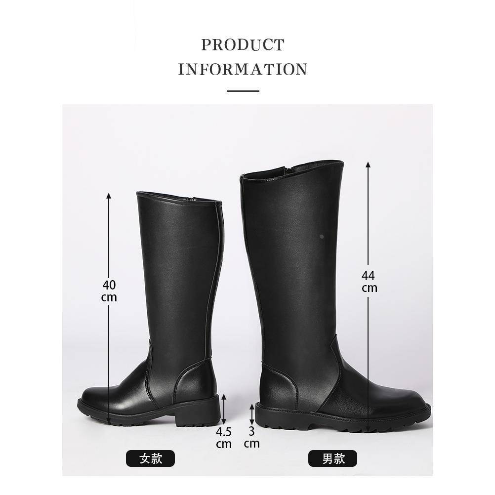 New high -psionic boots men's and women's guards parade parade paradigm flag raising boots Japanese chief leather boots