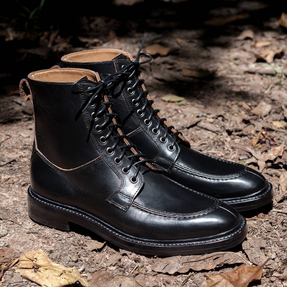 Tired children hand -made Guteter autumn and winter horse boots men's middle boots head layer cowhide Martin boots
