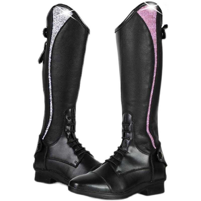 Eight -foot dragon children's equestrian equipment ride -up clothing pink comfortable and breathable equestrian horses boots cowhide disorder women